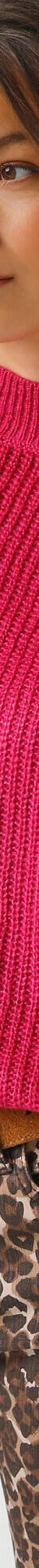 Pull loose, manches longues et larges, maille anglaise (fuchsia) Pull loose, manches longues et larges, maille anglaise (fuchsia)